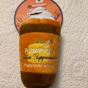 ($5 Add on to Bundle) Pumpkin Spice Puppuccino Washable Plush Toy